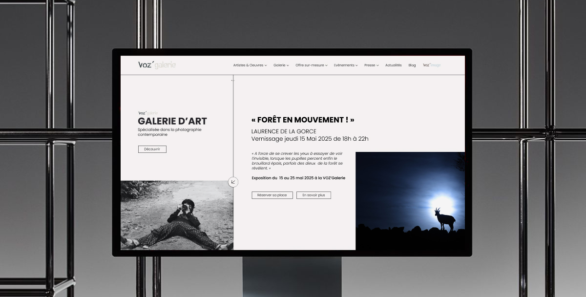 Voz' Galerie — Mockup